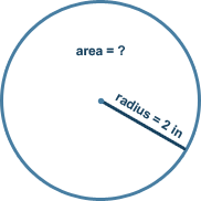 Calculate area of a circle